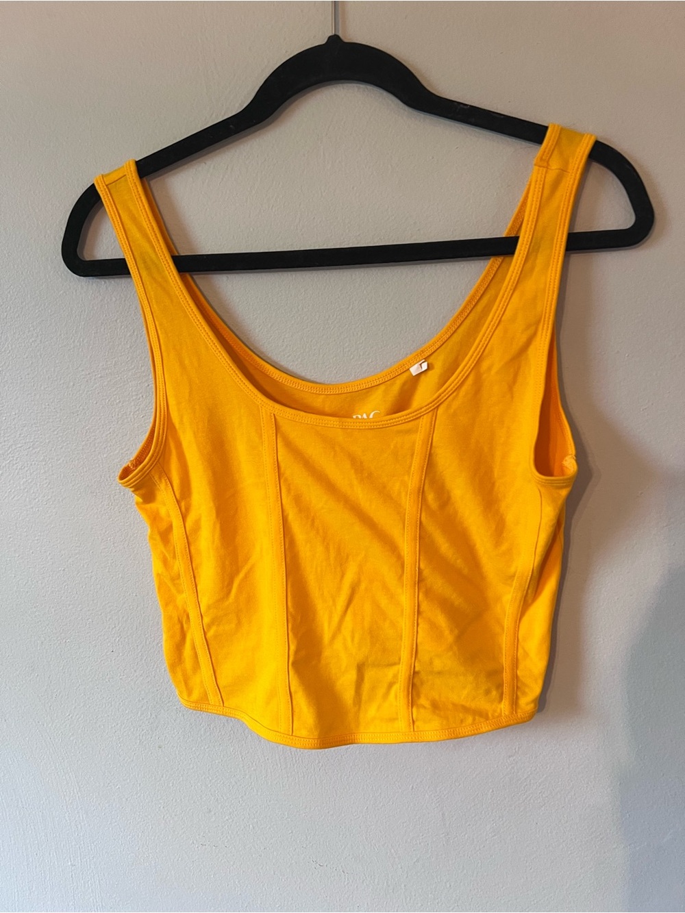PacSun Bright Yellow Scoop Crop Tank